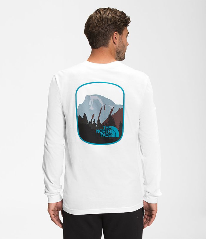 The North Face T-Shirts Long Sleeve Parks White - Mens - Thailand RJOQW-5649